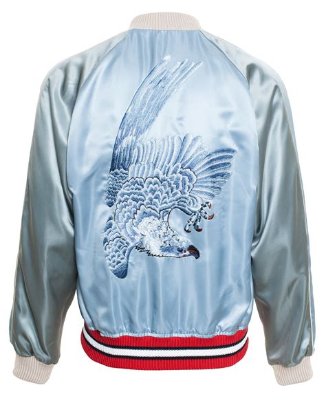 gucci satin bomber|gucci bomber jacket for men.